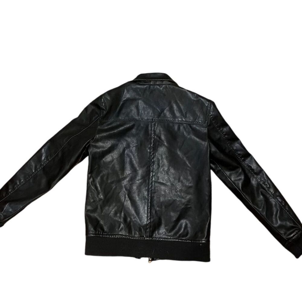 AMERICAN RAG  Black Motorcycle Jacket with Hoodie Size S - Picture 4 of 4